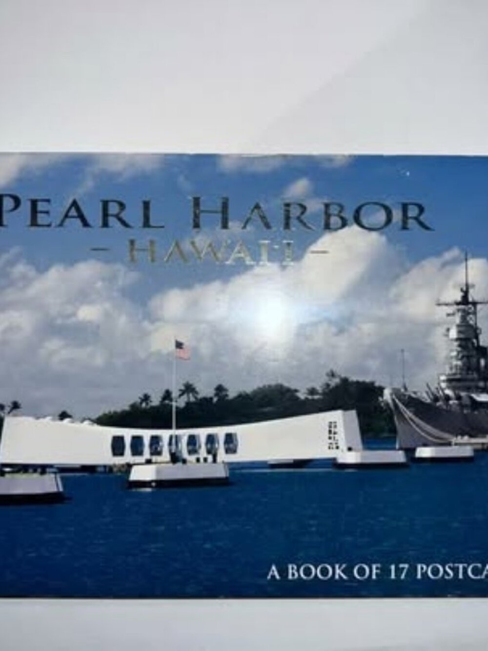 Vintage Pearl Harbor Postcard Book 17 Continental Size Postcards Battleship Row